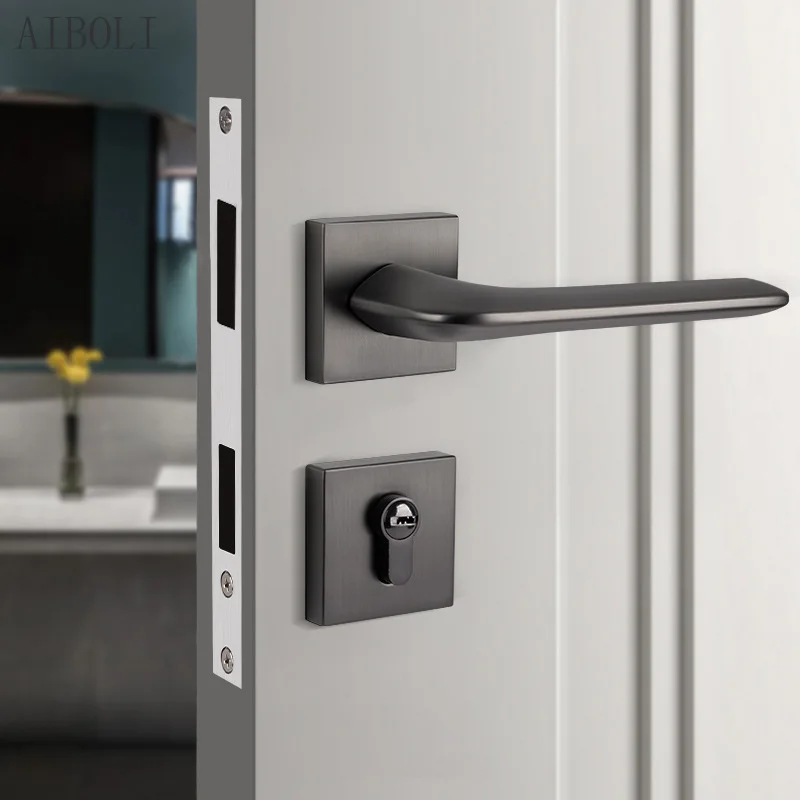 

Indoor Room Magnetic Mute Bedroom Split Door Lock Door Handle Universal Lock