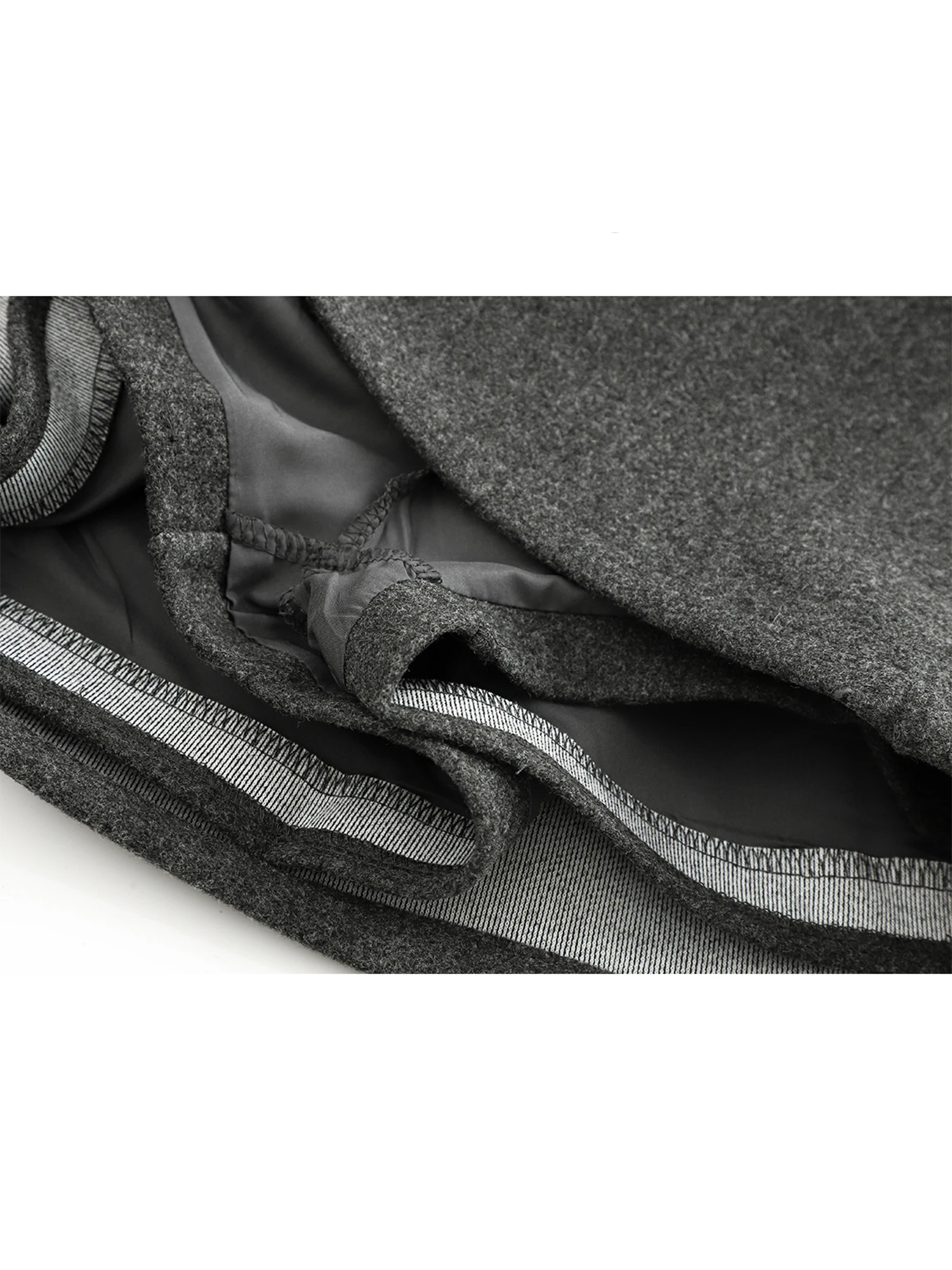 Jupe gris foncé pour femmes, Vintage Y2k Gyaru, Mini jupe trapèze en laine, esthétique Harajuku, taille haute, vêtements à la mode des années 2000