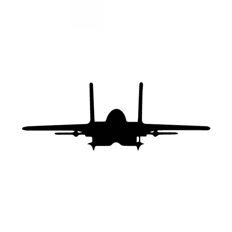 Car sticker Twin Tail Jet Silhouette Car Decal Sticker 16cm Waterproof Vinyl Aviation Auto Body Window SUV Sedan Decoration