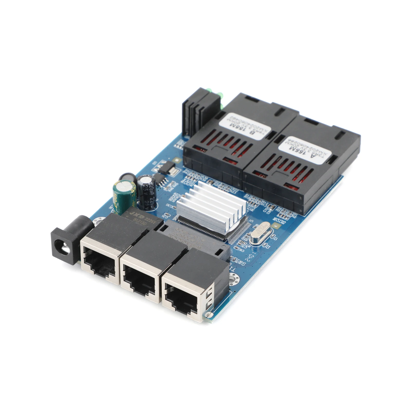 10 متر/100 متر PCBA مجلس محول وسائط الألياف 2 SC إلى 3 RJ45 A + B موصلات الألياف 1310nm/1550nm منافذ 20 كجم محول إيثرنت