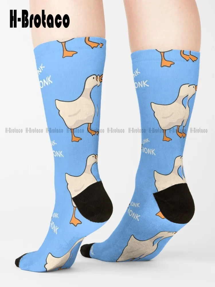 Honk Honk Goose Gamer Animals Funny Socks Athletic Socks Men Comfortable Best Girls Sports Retro Cartoon Street Skateboard Socks