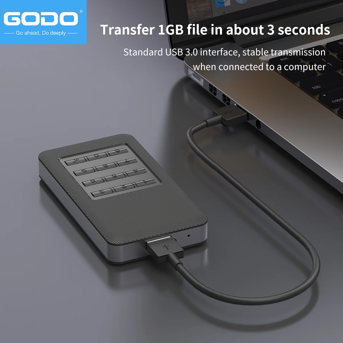 GODO M.2 MSATA Hardware-codering USB3.0 Volledige schijf EncryptionTool gratis installatie met wachtwoord Mobiele harde schijf Box 2,5 