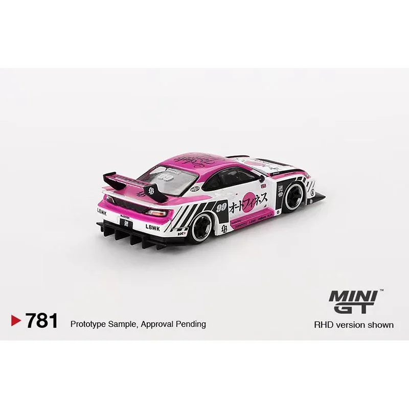 MINIGT 781 1:64 LBWK Nissan LB Super Silhouette S15 SILVIA Auto Finesse SEMA 2023 Diecast Diorama Model kolekcja zabawek