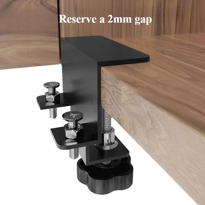 Cabinet Door Mounting Auxiliary Woodworking Clip Integrated Cabinet Face Panel Install Jig Steel Cupboard Frame Mounting Bracket