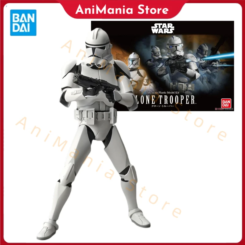 

Bandai Original STAR WARS Anime Model 1/12 CLONE TROOPER Action Figure Assembly Model Toys Collectible Gifts for Children