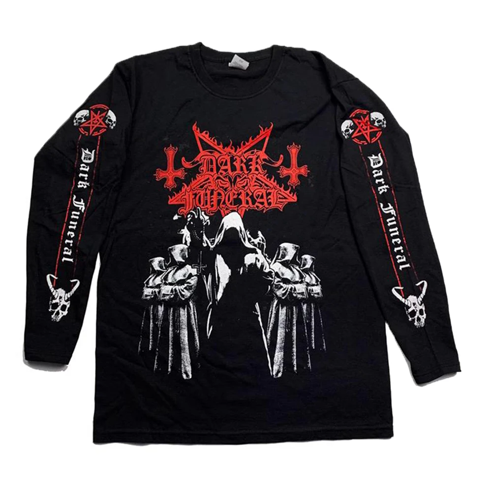 Dark Funeral  Long Sleeve Cotton T-shirt Harajuku Streetwear Hip Hop Tshirt