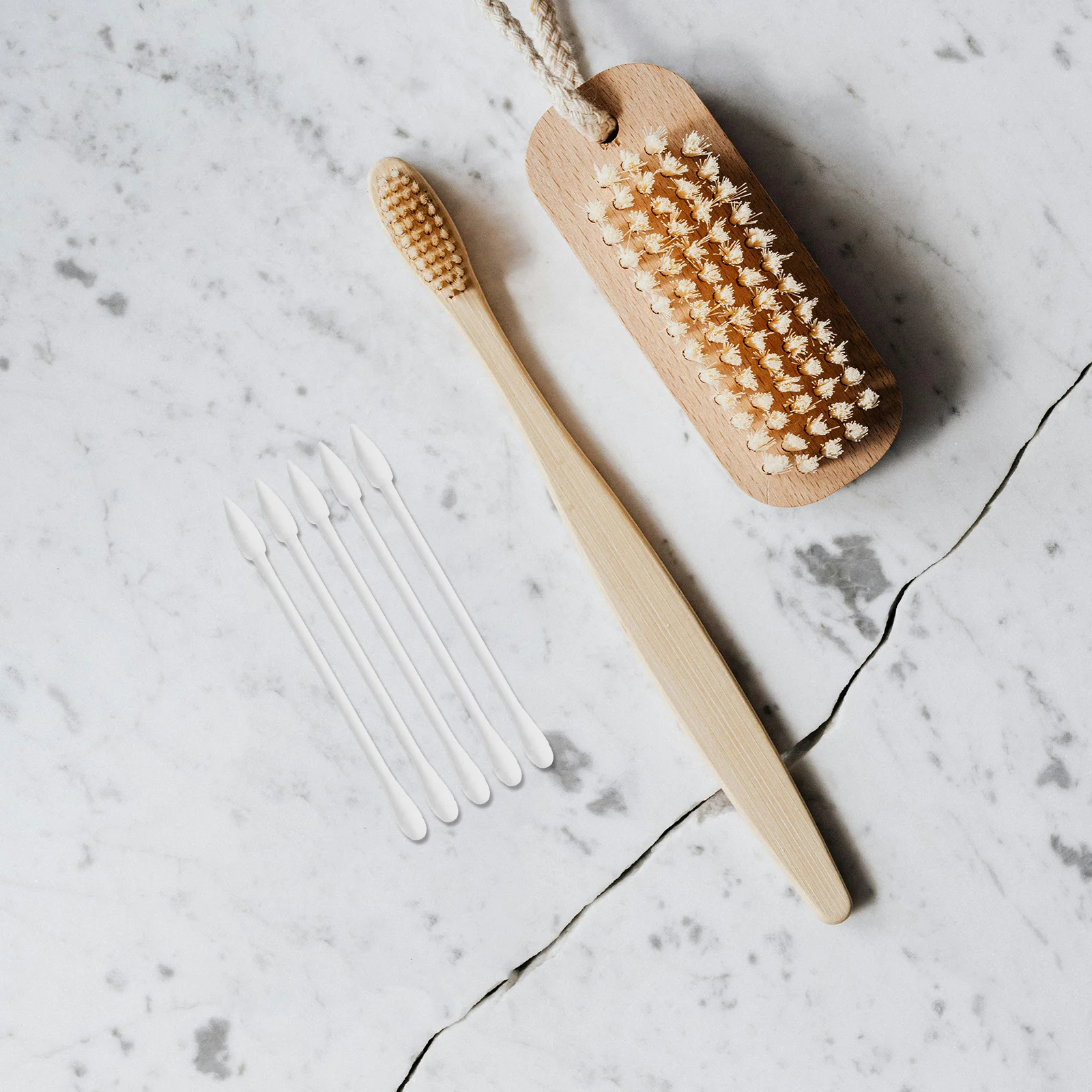 30Pcs Portable Cotton Swabs Disposable Double Tip Ear Cleaning Tools Makeup Swabs Ear Wax Removal Cotton Stick