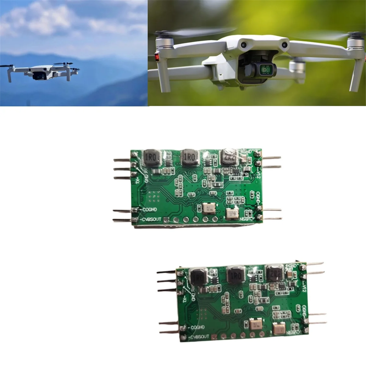 Módulo de banda completa Transmissão e recepção de imagem FPV, módulo de criptografia e descriptografia de vídeo para drone