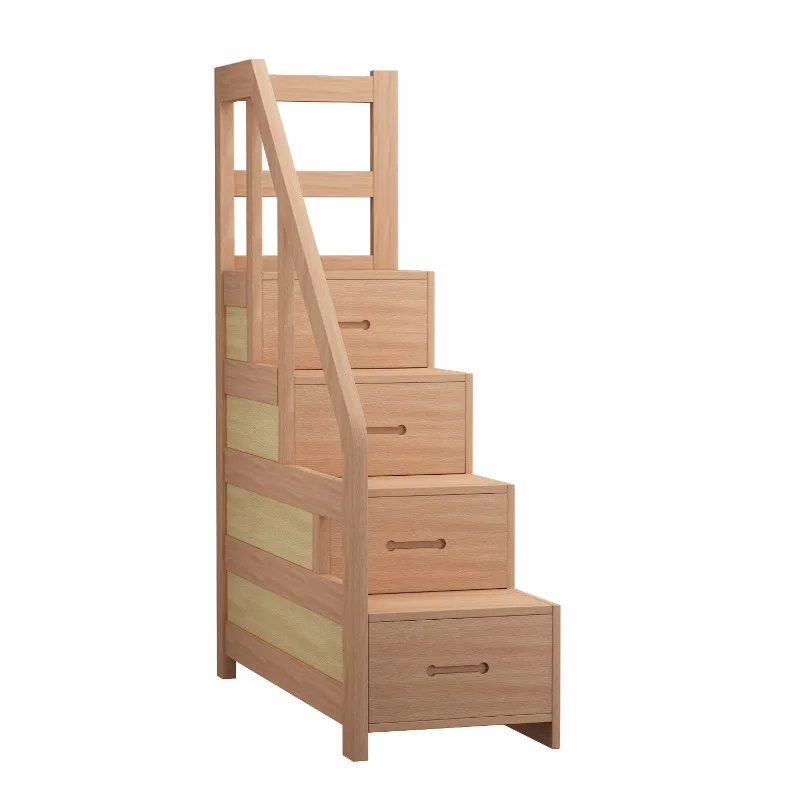 Step up and down bed ladder cabinet, storage, beech solid wood, separate ladder cabinet, sold separately, step slide