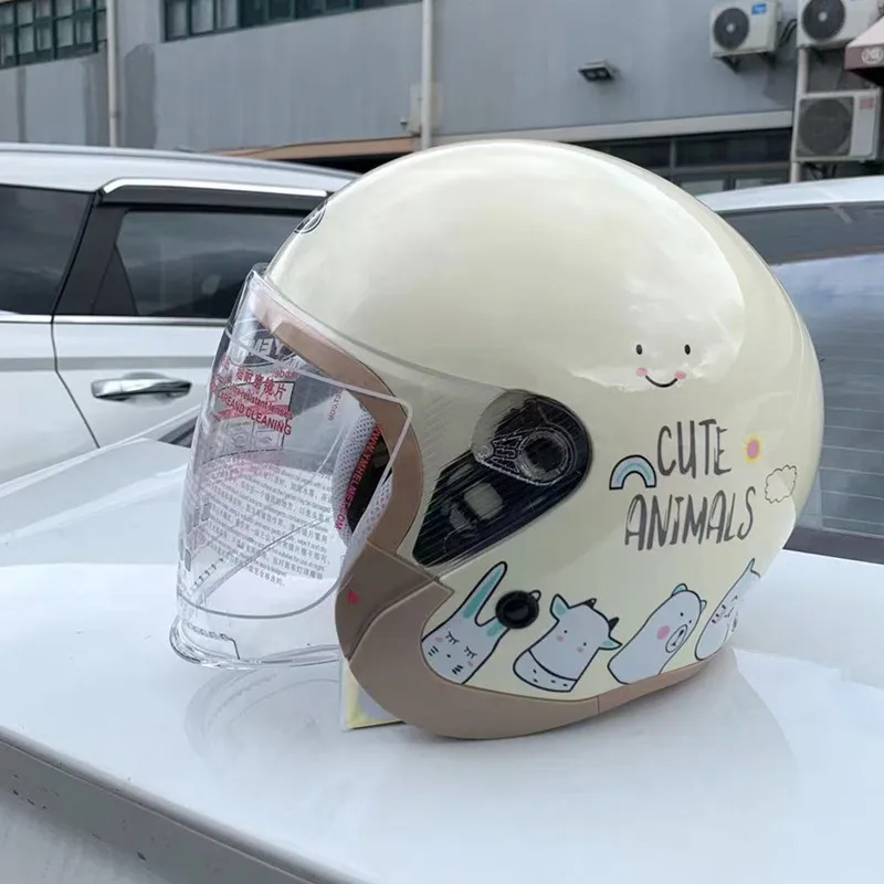 Casco Universal para vehículo eléctrico para hombres y mujeres, 55-60cm, calor de invierno, anticaída, casco de seguridad integral, accesorios para motocicleta