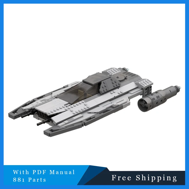 

881 PCS MOC Star Battle Series Civilian Spacecraft Building Blocks Model DIY Assembly Display Toys For Children Birthday Gifts