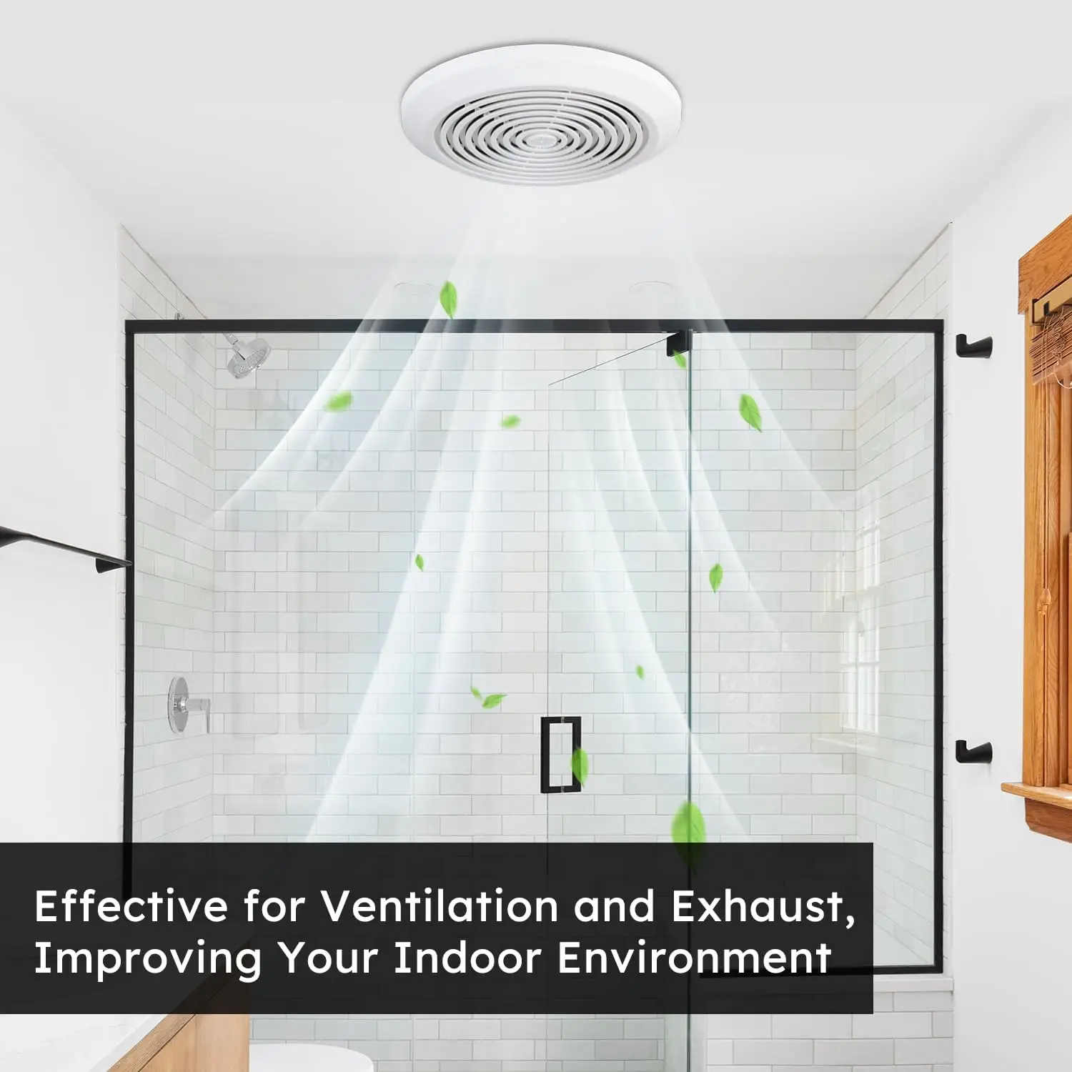 V2262-50 Exaustor de banheiro de 7 polegadas, 50 CFM, 1.0 Sones, Exaustor de teto de 7', para abertura áspera de 8 polegadas de diâmetro, ideal