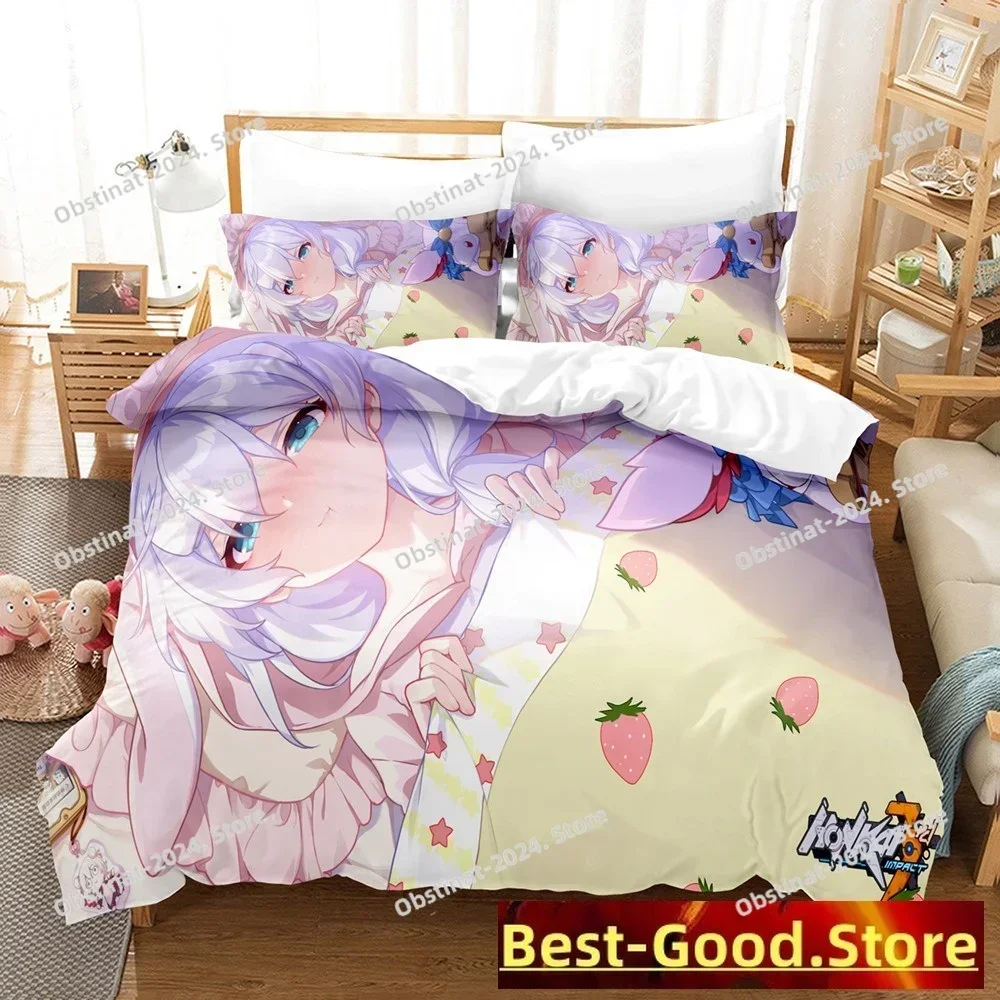 3D Print 2014 Honkai Impact 3 Bedding Set Single Twin Full Queen King Size Kawaii Boys Bed Set Teenager Bedroom Duvetcover Sets