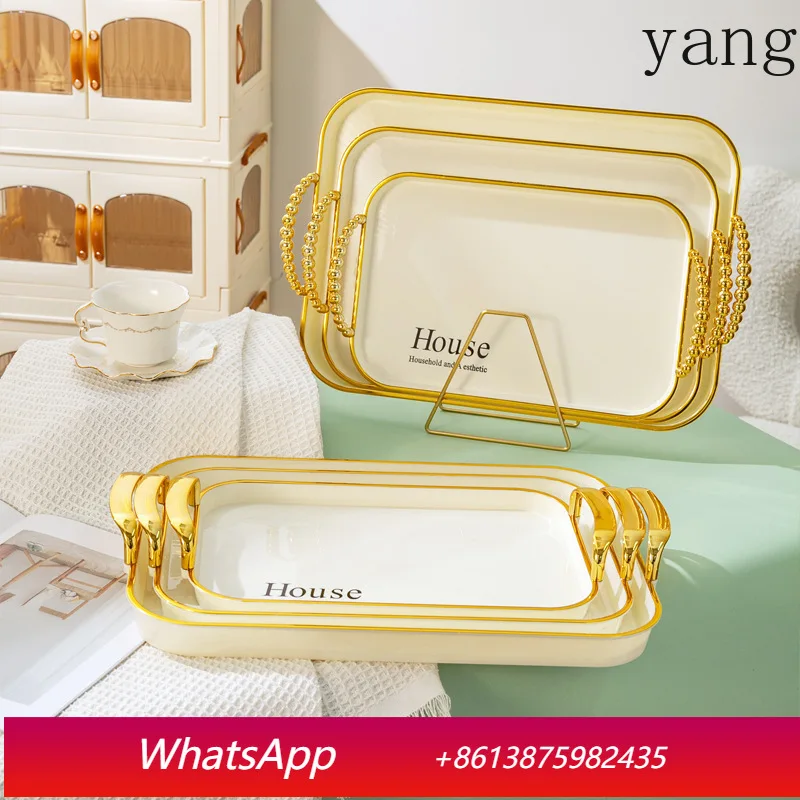 CX light luxury amphora tray home tea fruit plate storage tray