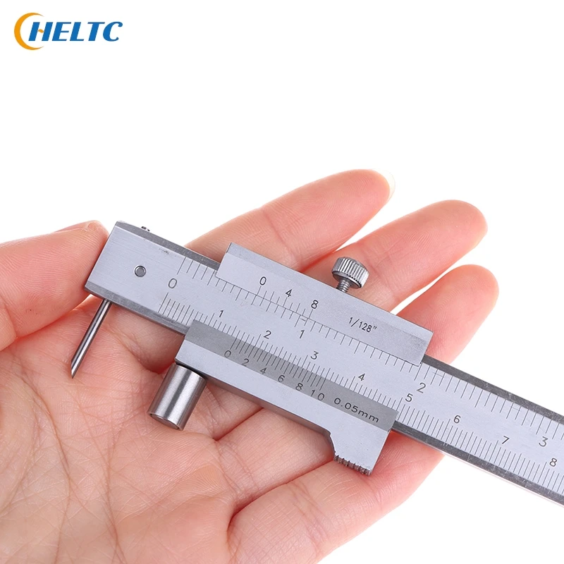 0-200mm Marking Vernier Caliper Scriber Gauging Ruler Measuring Instrument Tool With Protective bag