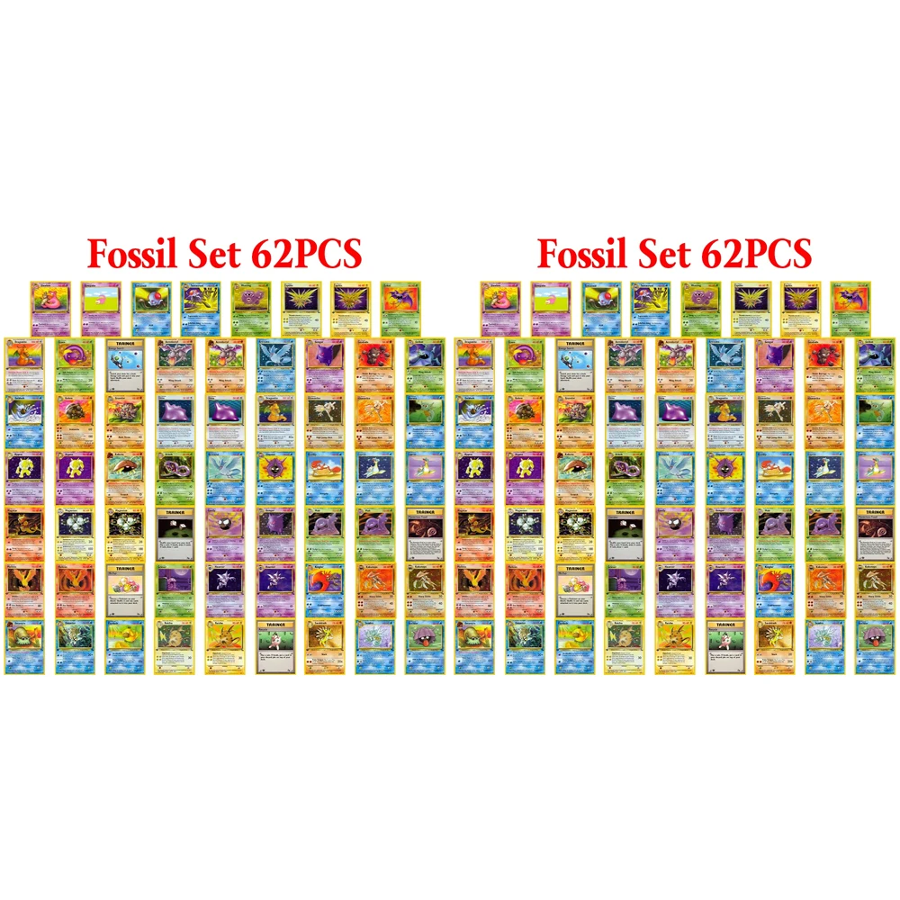 PKM Hele set Basisset klassieke basisset Team Rocket Jungle Fossil PTCG Game Collection Card Proxy Card Board Game Toys Pokemon