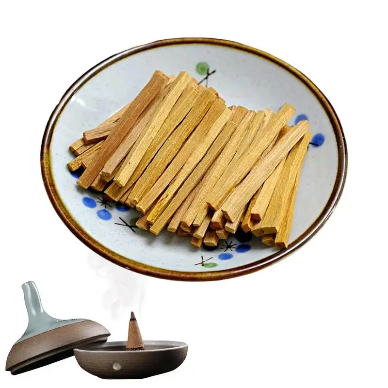 Sandalwood Burning Incense Stick Log Sandalwood Stick Buddhist Purified Air For Mediation Yoga Prayer Stres Relief Aromatheraphy