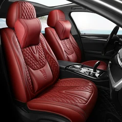 Universal Car Seat Covers Full Covered Durable Artificial Leather Seat Cushion for 90% Sedan SUV  Include Front and Rear Cover