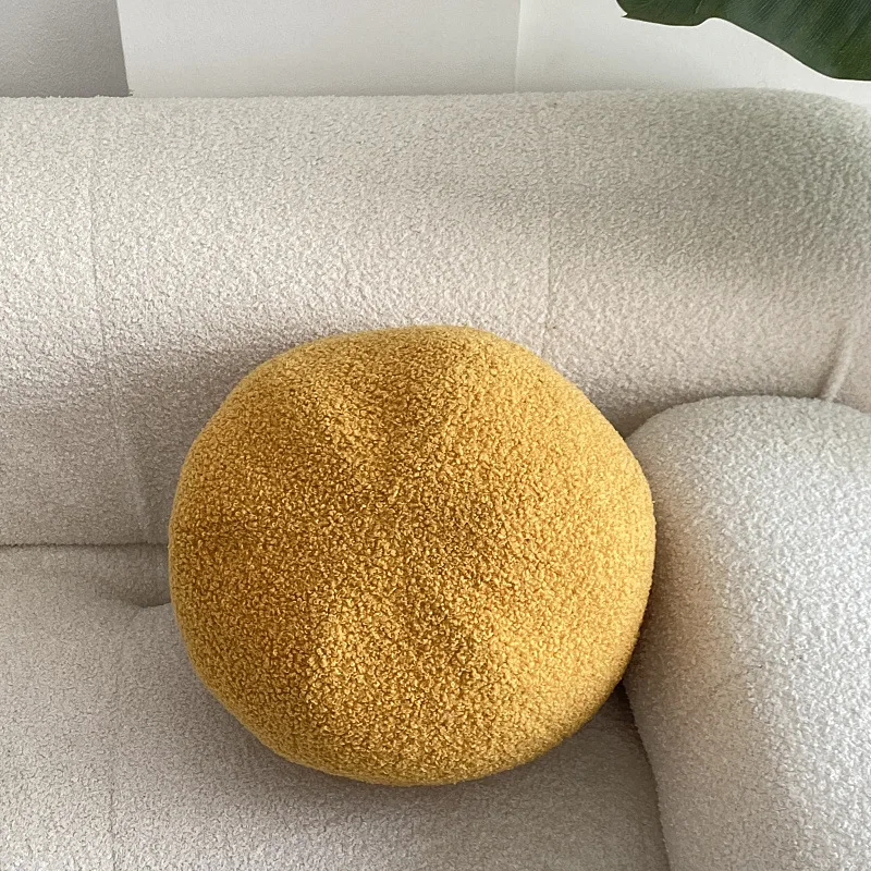 Nordic Ins Style Irregular Lamb Fleece Throw Pillow Decorative Cushion for Sofa Chair Bedroom Lumbar Pillow Home Decor Soft Pad