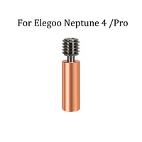 Bi Metal Heatbreak For Elegoo Neptune 4  Print Head Throat Elegoo Neptune 4 Pro Hotend 24V 50W  3d Printer Parts