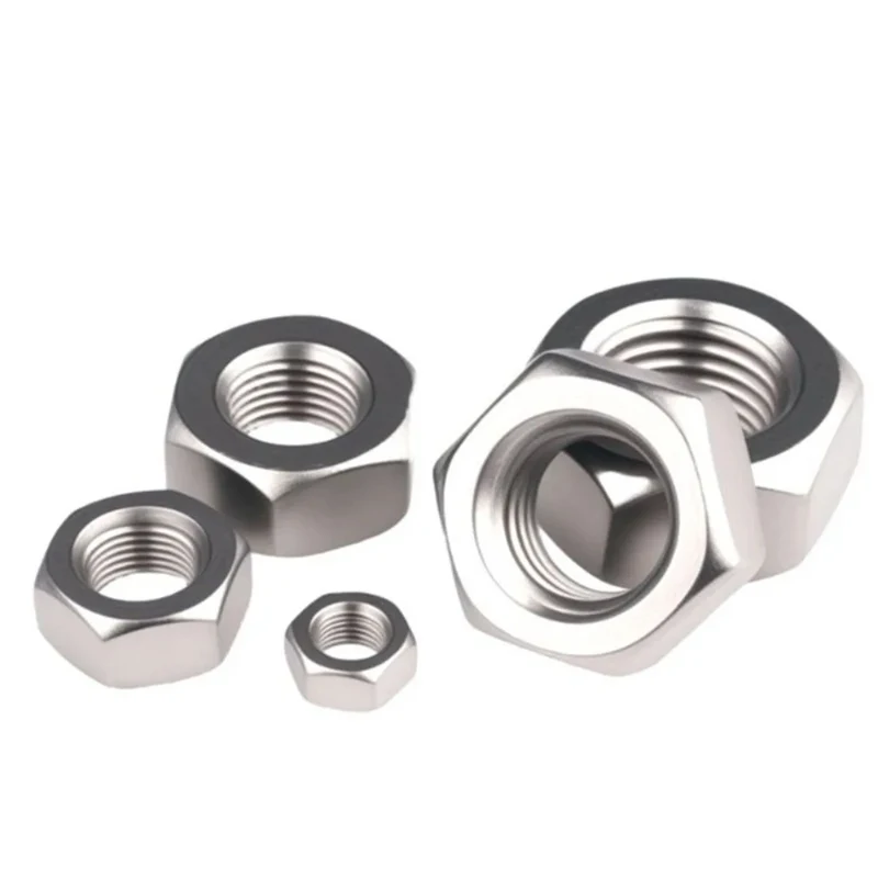 Hexagon Hex Nuts M1 M1.2 M1.4 M1.6 M2 M2.5 M3 M3.5 M4 M5 M6 M8 M10 M12 M14 M16 M18 M20 Hex Nut 304 Stainless Steel DIN934 Metric
