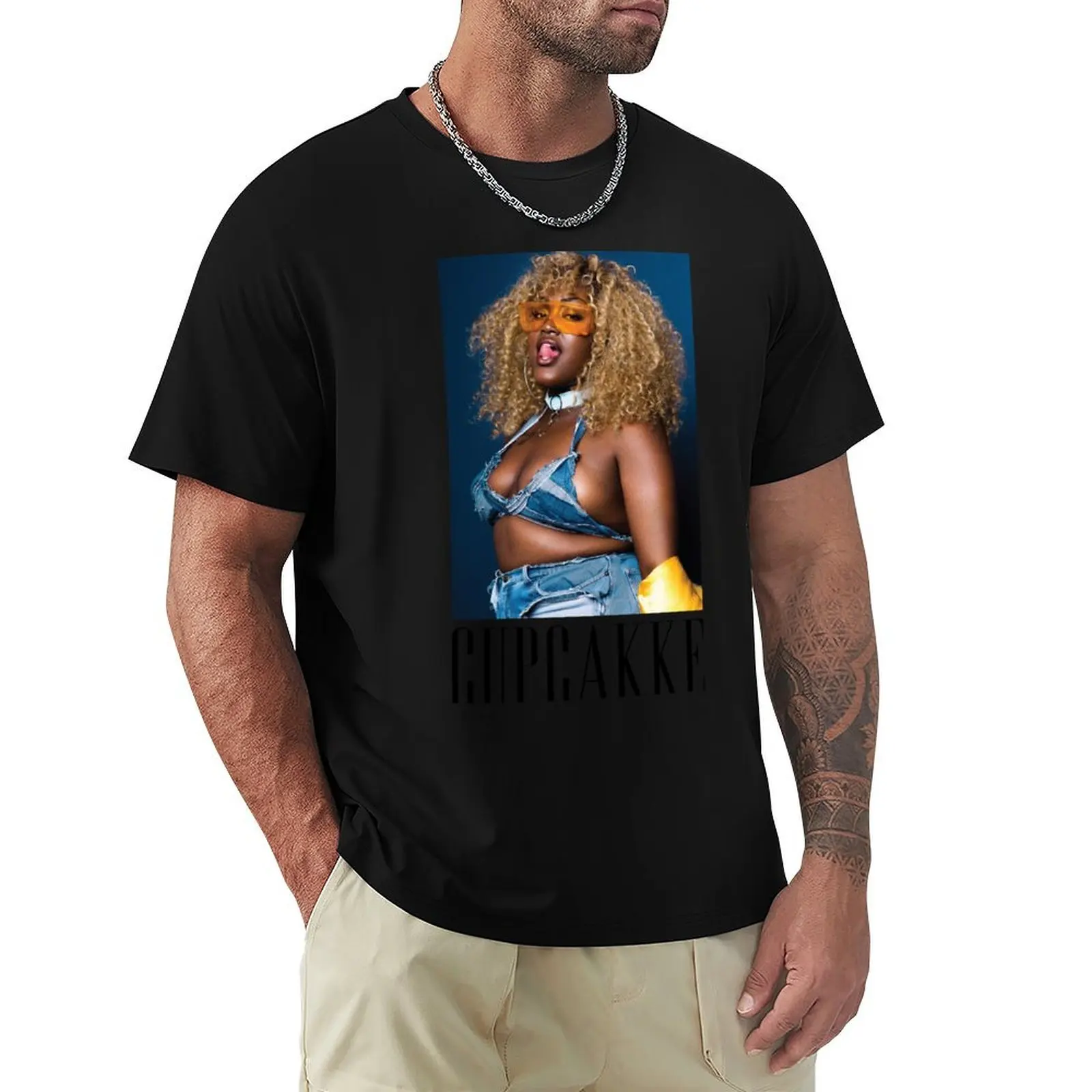 

cupcakke photo T-Shirt oversized graphic tee luxury designer black t shirts for men