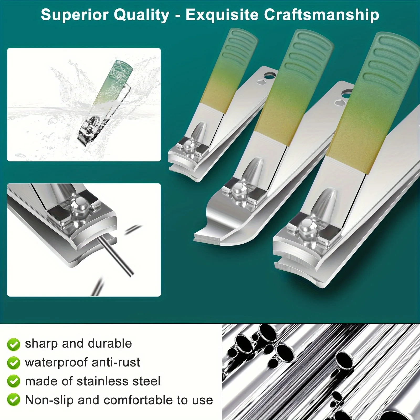 مجموعة أدوات مانيكير وباديكير متعددة الوظائف ، قواطع مقص ، مجموعة منزلية ، مجموعة مانيكير فولاذية عالية الجودة ، 9 * ، 30 * #5