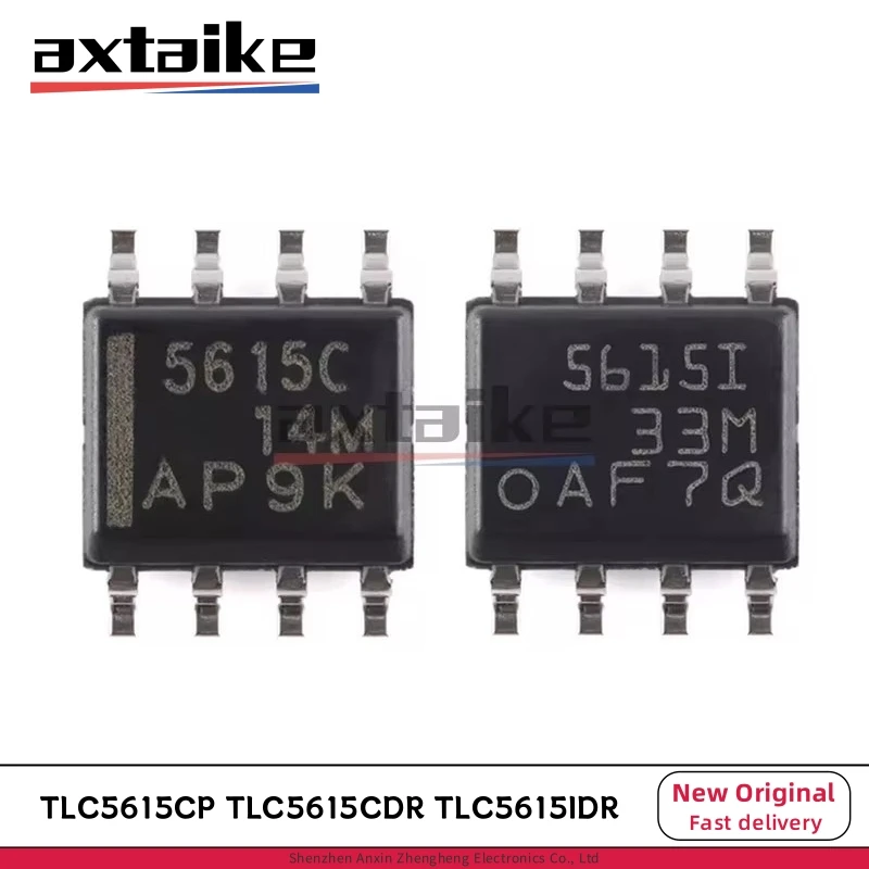 

5PCS TLC5615 DIP-8 SOP-8 TLC5615CP TLC5615CDR TLC5615IDR 5615C 5615I SMD Chip 10BIT DIGITAL TO ANALOG CONVERTERS IC