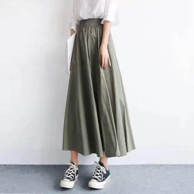 

Long skirts whom summer of big yards a word show thin thin section of tall waist full-skirted dress