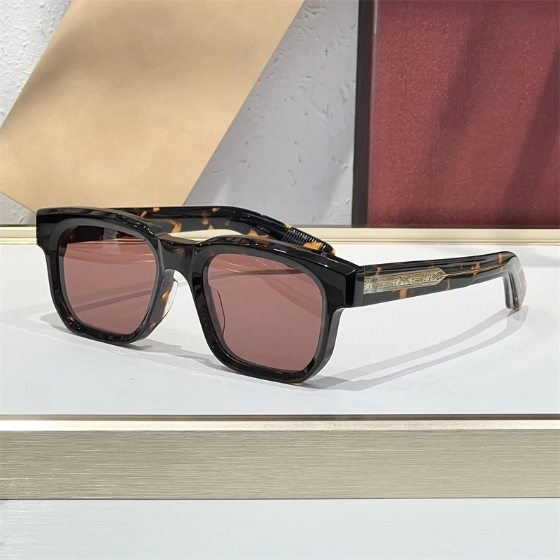 JMM 야외 선글라스 럭셔리 브랜드 아세테이트 패션 플라자 빈티지 선글라스 남성 Oculos De Sol Masculino 오리지널 케이스 포함