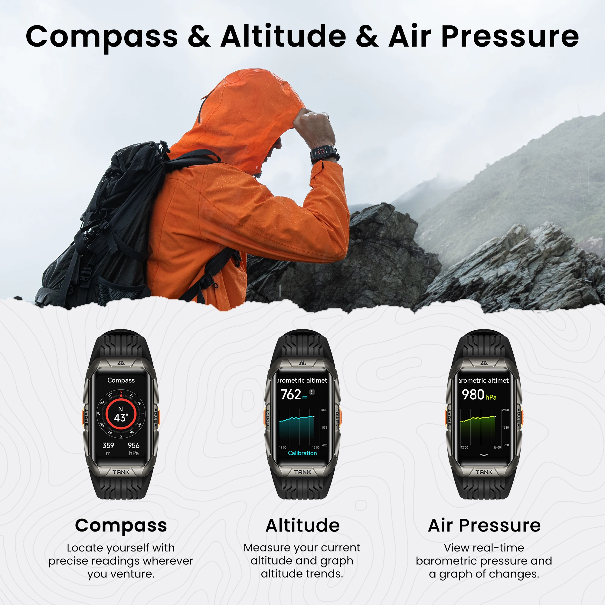 2025 KOSPET TANK X2 الترا ساعة ذكية للرجال ثلاثية الأبعاد شاشة منحنية البوصلة مقياس الارتفاع الجوي IP69K 5ATM مقاوم للماء 1.64 ''AMOLED