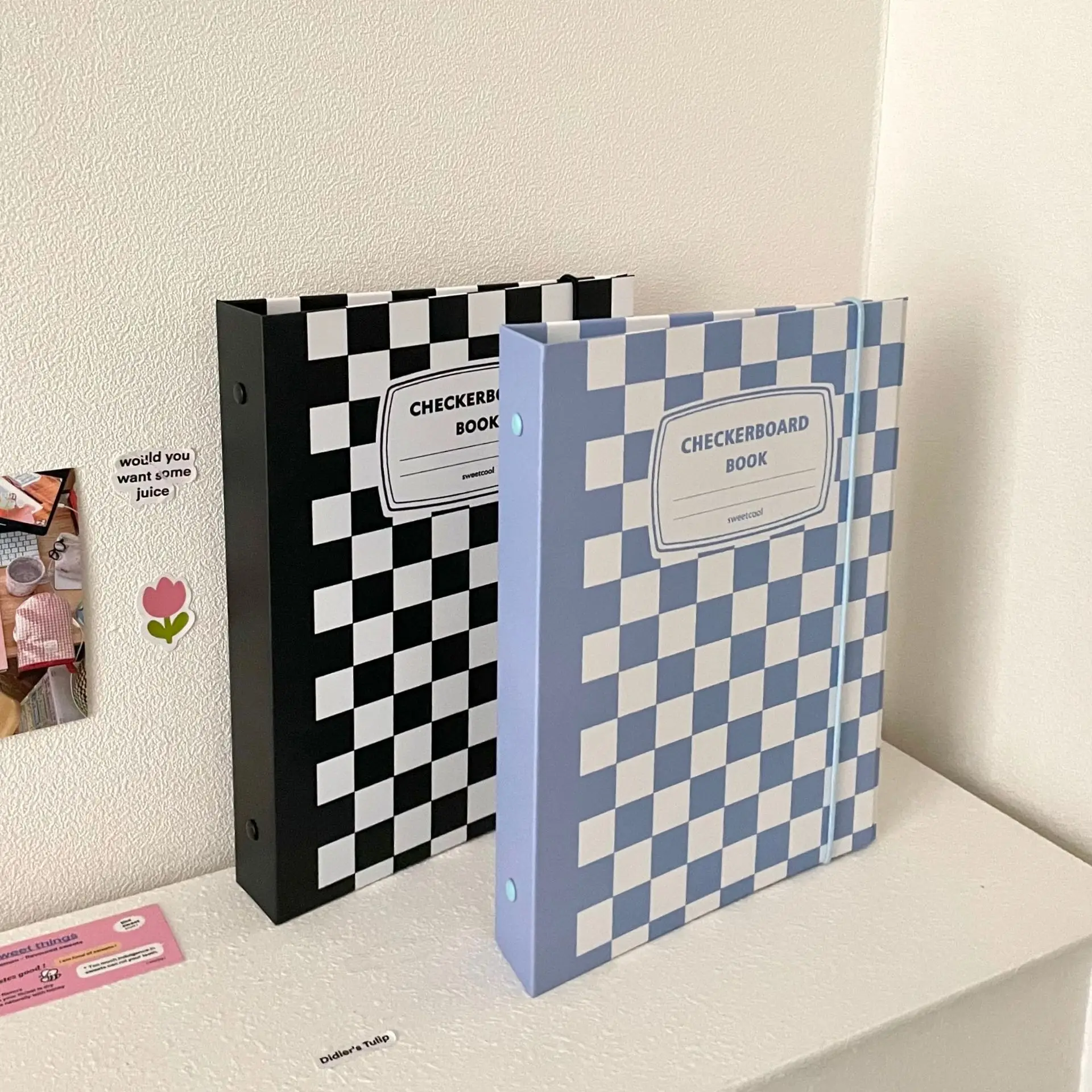 SKYSONIC Neue A5 Binder Sammeln Buch Fotoalbum Agenda Kawaii Gird Cover Postkarten Ring Organizer DIY Minen Lieferanten – Detail 33