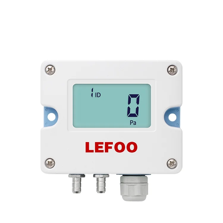 LEFOO FM52 RS485 Digital HVAC LCD Display Air Differential Pressure Transmitter