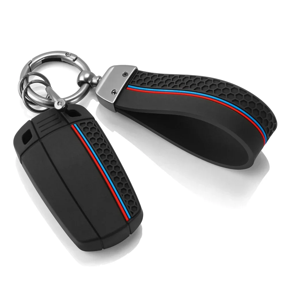 Silicone Car Remote Key Case Cover For BMW X1 X5 X6 Z4 E90 E60 E70 E87 3 5 6 Series M3 M5 Holder Shell Fob Accessories view 4