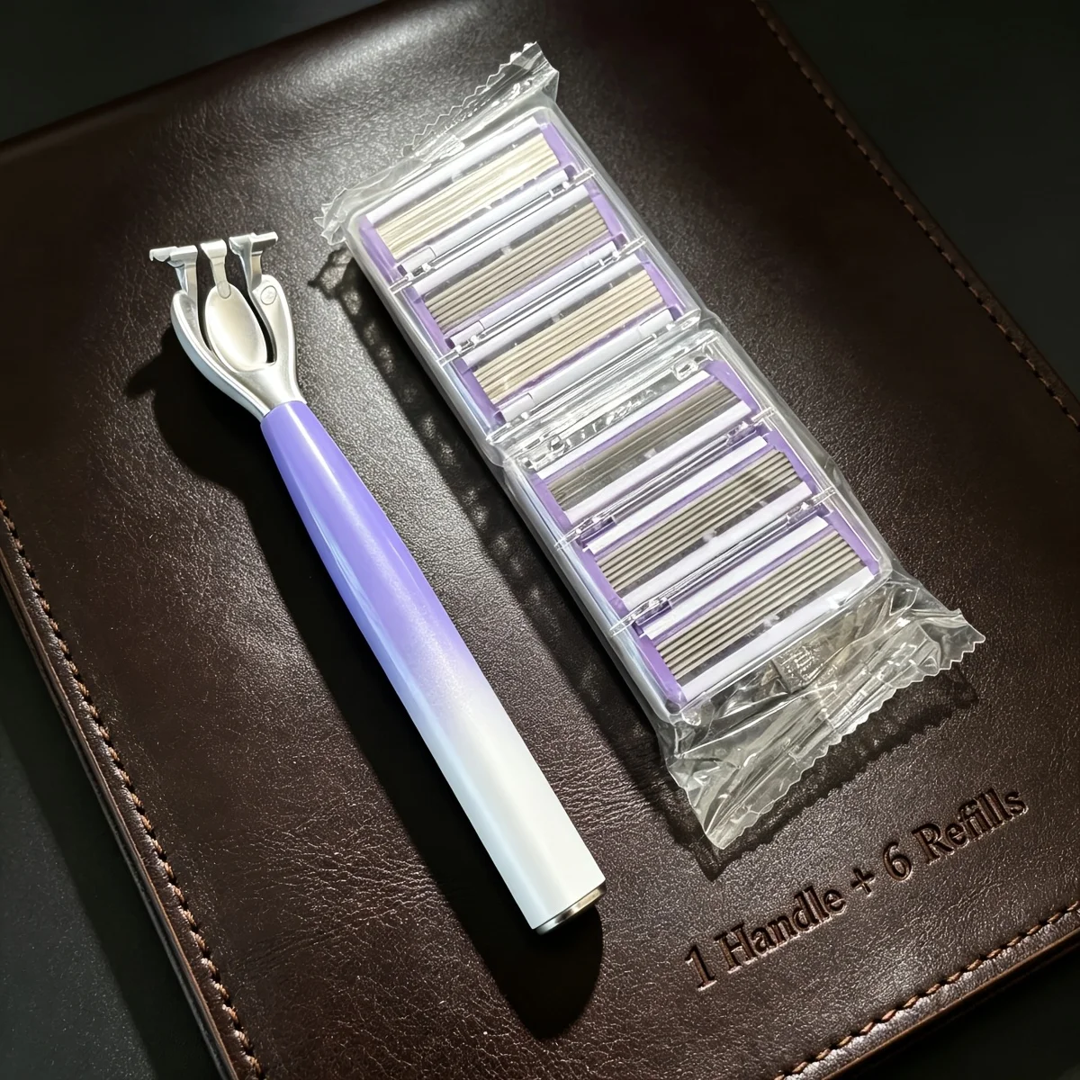 Men’s Manual Razor 6-Layer Precision Blade System Replaceable Refills, Long-term Use, Men & Women Suitable Great Gift for Dad