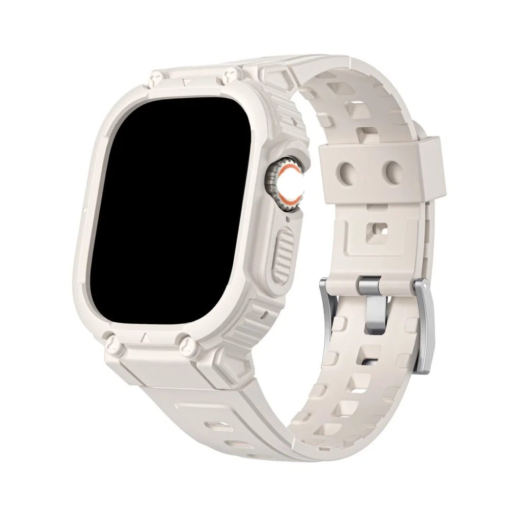 Ультра ТПУ ремешок + чехол для Apple Watch Ultra 49 мм защитный бампер чехол прочный армированный Встроенный чехол + ремешок для iWatch Ultra