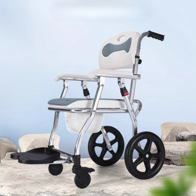 Fauteuil roulant léger réglable pour personnes âgées, dispositif portable, siège de douche, tabouret, meubles