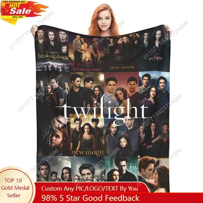 

Twilight Saga Blanket Ultra-Soft Comfortable Blankets Flannel Fits Couch Sofa Office Suitable for All Season Custom blankets