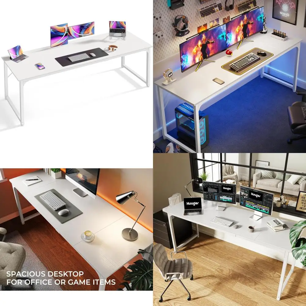 

70-Inch Large Computer Desk with Storage for Home Office, Gaming, and Study