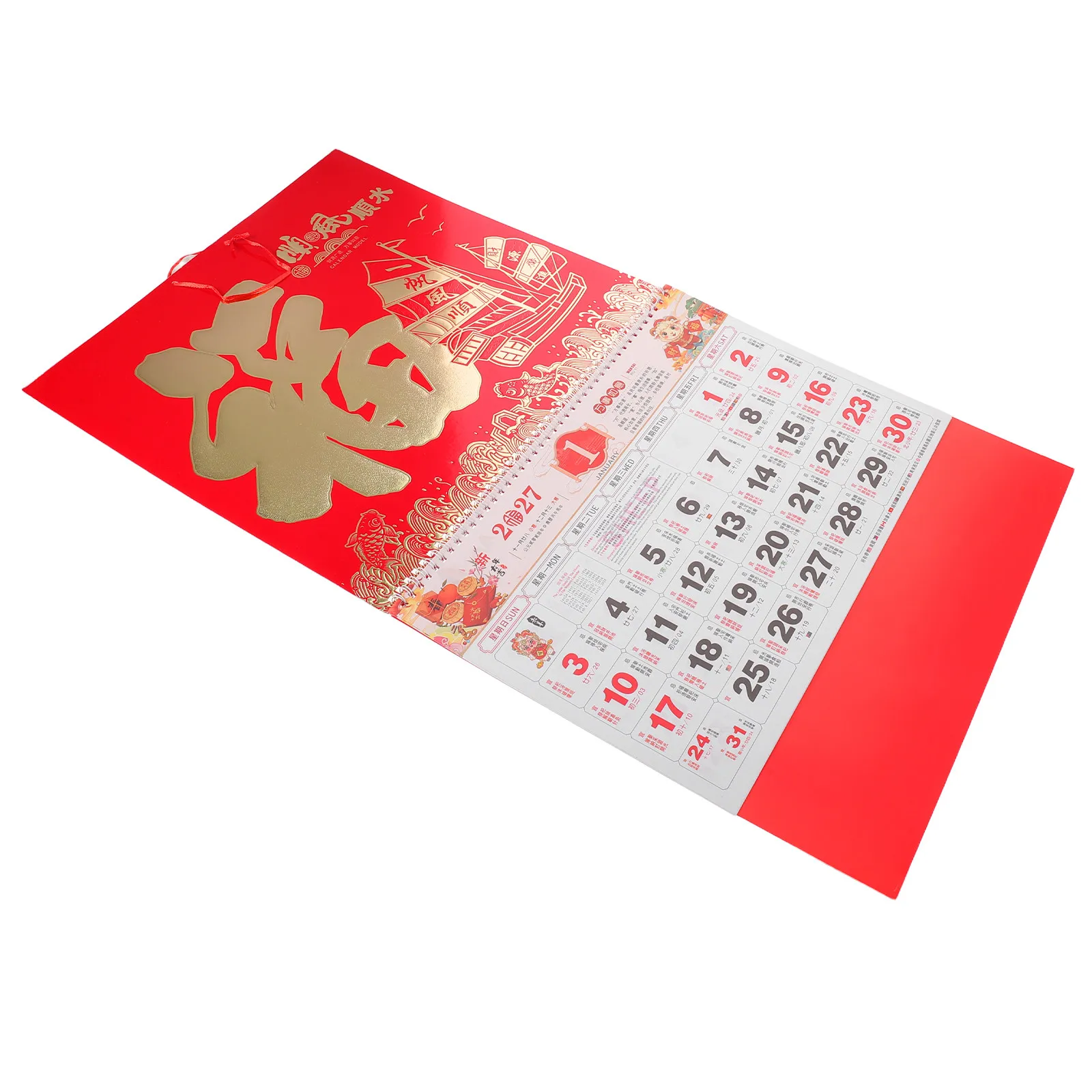 calendario-de-parede-ano-do-carneiro-2027-zodiaco-chines-folha-de-ouro-vermelha-planejador-mensal-do-festival-da-primavera-calendario-de-parede-chines