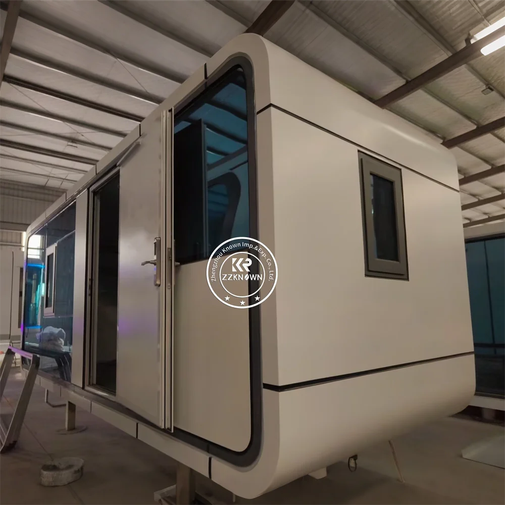 Customized Luxury Outdoor Prefab Modular Steel Space Capsule Home Waterproof Feature Portable Mobile House For Camping Resort