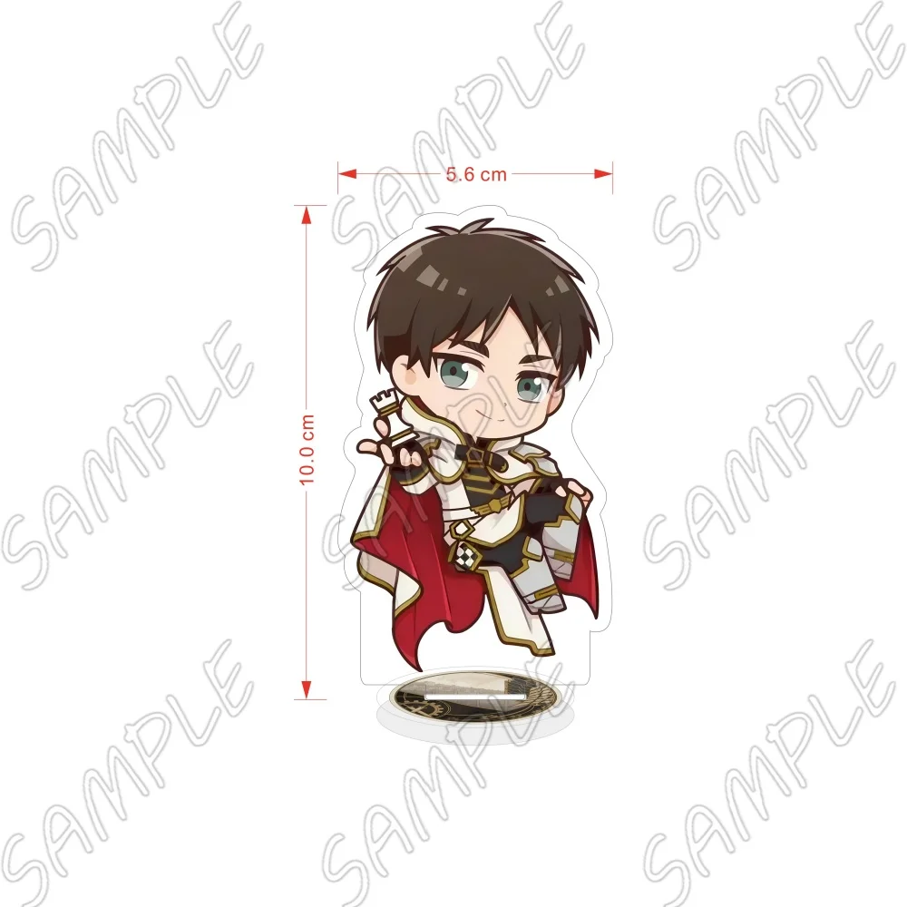 Anime Attack on Titan Acrylic Stand Keychain 10CM Chibi Chess Theme Eren Yeager Levi Ackerman Desktop Decor Fan Collectible