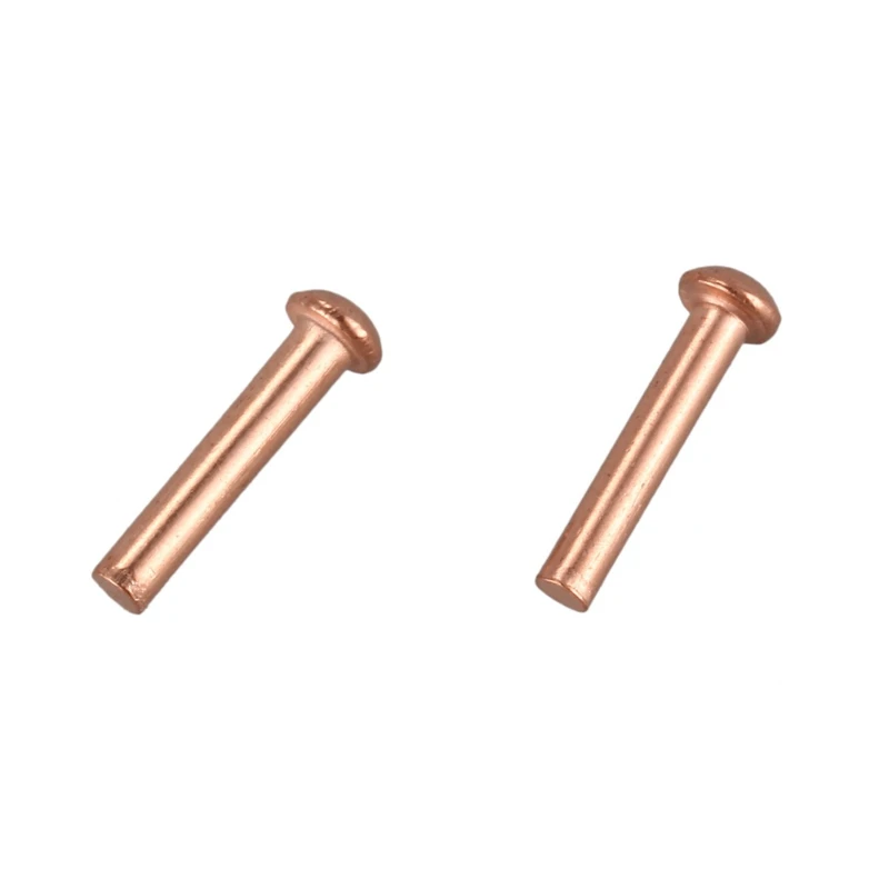 200 Pcs 5/64Inch X 25/64Inch Round Head Copper Solid Rivets Fasteners