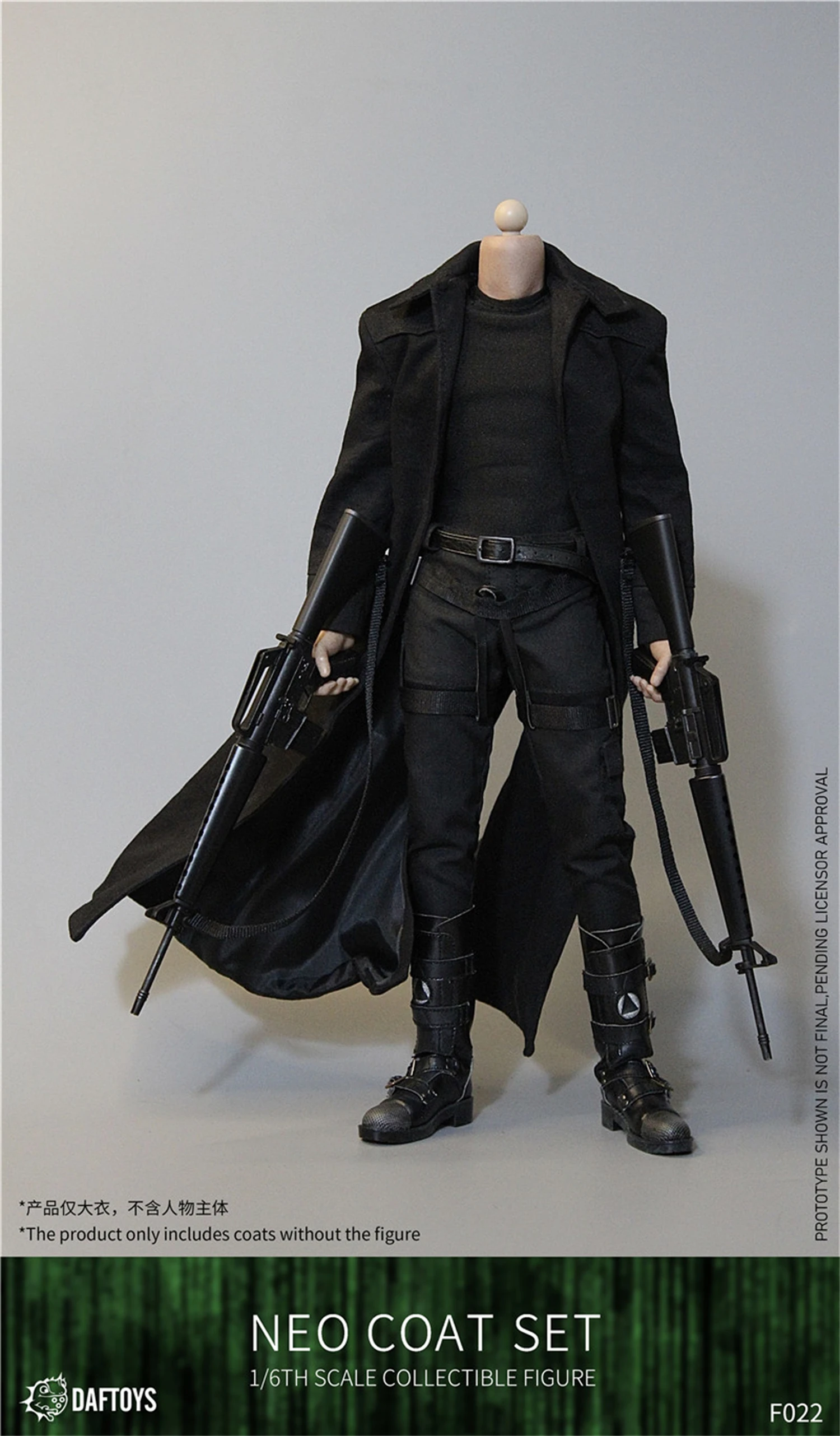 1/6 Scale DAFTOYS F022 Soldier Long Windbreaker Coat Clothing  Accessories Model 12Inch Action Figure Body Doll 