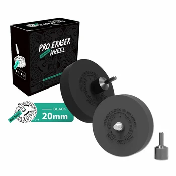 FOSHIO 2pcs/set Car Polisher Rubber Eraser Wheel Tint Adhesive Film Glue Removal 20mm Disk Auto Repair Paint Decals Cleaning Tool
