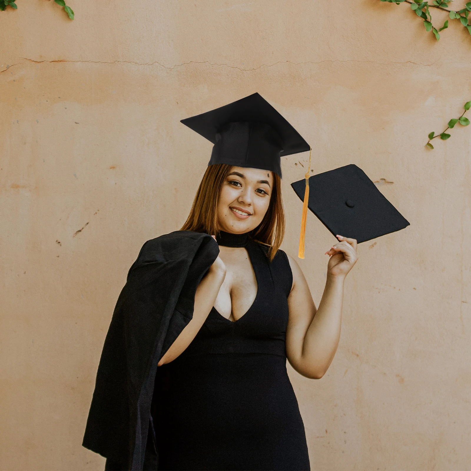 

Graduation Hat Adjustable Head Black Yellow Tassel College Adjustable Board Graduation Hat Party Disco Supplies Costumes
