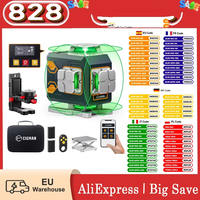 CIGMAN CM-S02 4x360° 16 Lines Laser Level APP Control LCD Screen 40H Ultra Running Time Extended Battery Life Accessory Kit