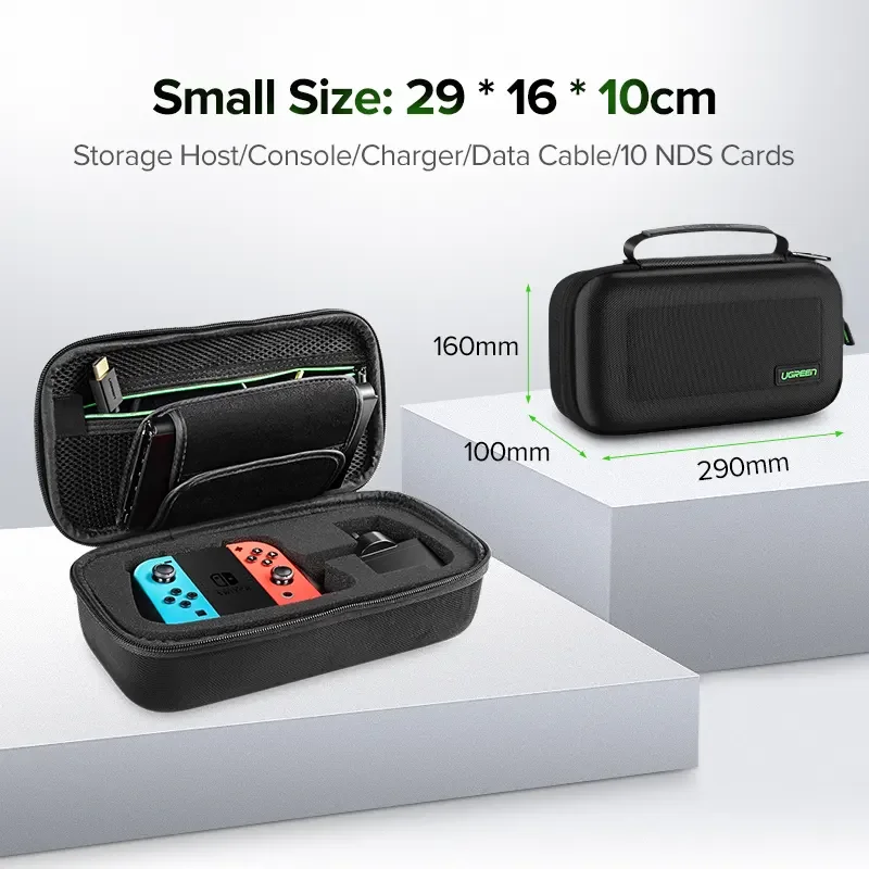 닌텐도 스위치용 UGREEN 휴대용 보호 여행용 케이스 (블랙)