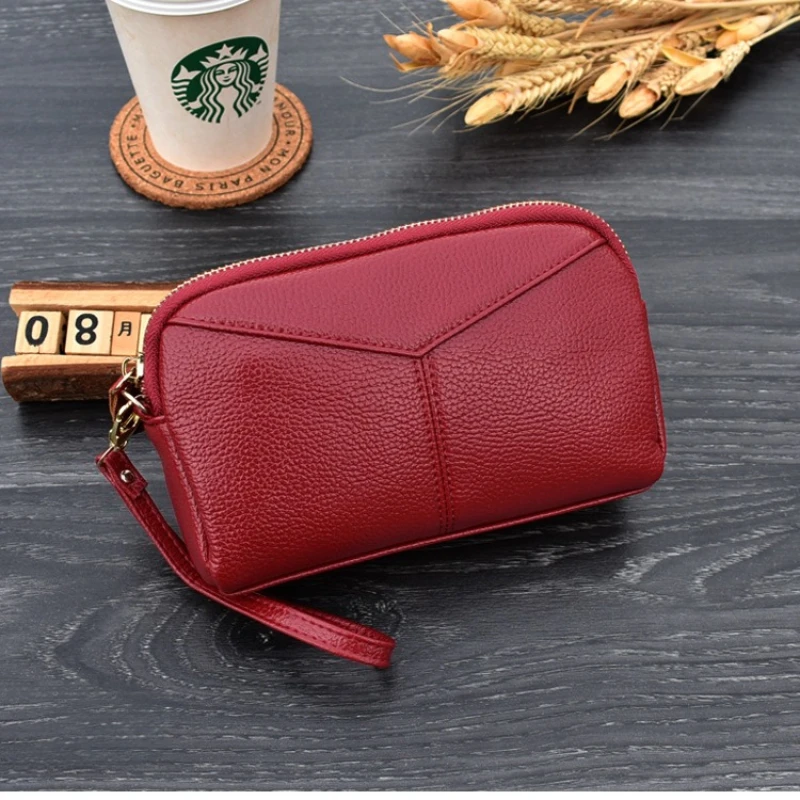 Модные женские длинные клатчи из искусственной кожи, женский кошелек из натуральной кожи, женский кошелек на молнии, кошелек на запястье, сумка для мобильного телефона, бумажник