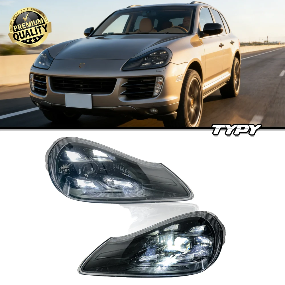 

Car Head Lights For 2007-2010 Porsche Cayenne 957 Headlight LED Laser Matrix Front Lamp DRL Auto Accessories Plug Play